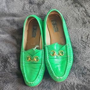 Women's Green Patent Loafers - Gucci